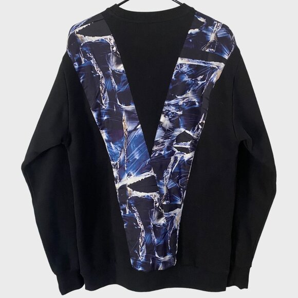 Études Printed Crewneck V Sweatshirt Pullover Black Men's Size Medium Streetwear - Picture 3 of 11